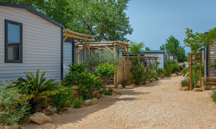 Notre quartier Prestige Garden au Camping les Jardins d'Agathe Cap d'Agde!